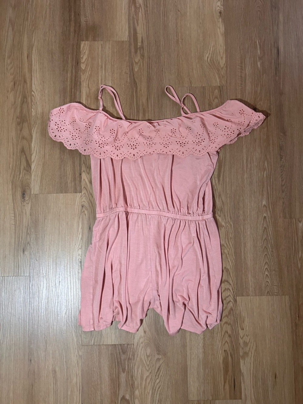Wishful Park Dusty Rose Spaghetti Strap Romper Adjustable Straps